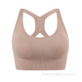 Bumalik ang Criss-Cross Bumalik na Naka-mount na Strappy Sports Bras